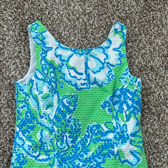 Lilly Pulitzer GIRLS Green Beach Hawaiian Summer Eyelet Dress 8 - Picture 3 of 10